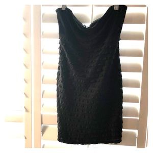 Black Ruffle Sleeveless Dress